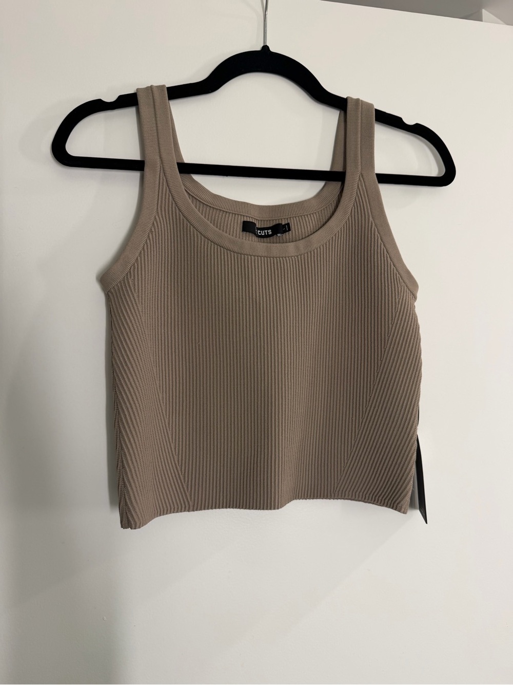 NWT Cuts Clothing Ribbed Tank in Stone